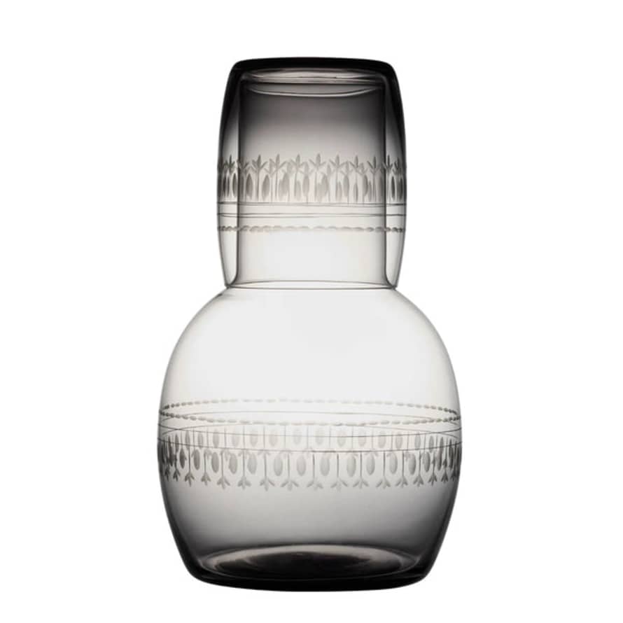 The Vintage List The - Smoky Carafe Set And Glass - Oval Design