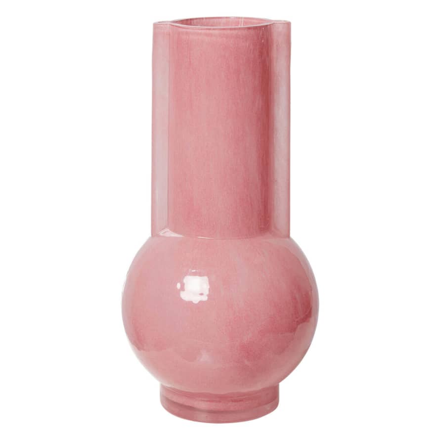 HK Living Glass vase flamingo pink