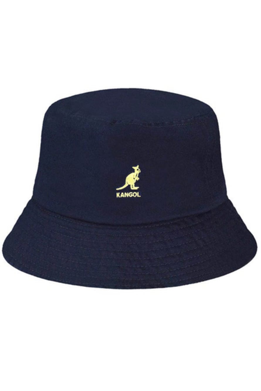 Kangol Navy Washed Bucket Hat 