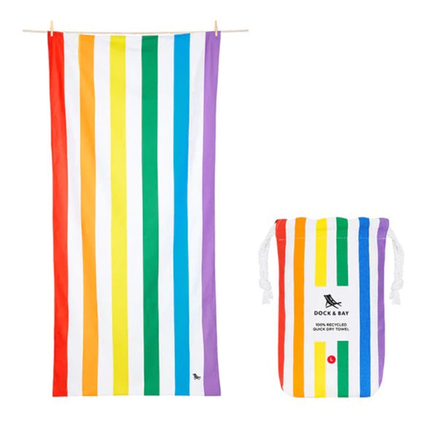 Dock & Bay UK 200x90cm Extra Large Rainbow Skies Quick Dry Summer Towels    