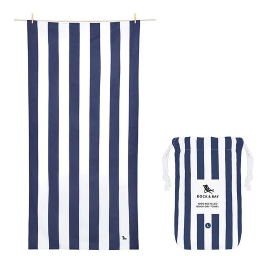 Dock & Bay UK 200 x 90cm Extra Large Whitsunday Blue Signature Styles Quick Dry Towel   