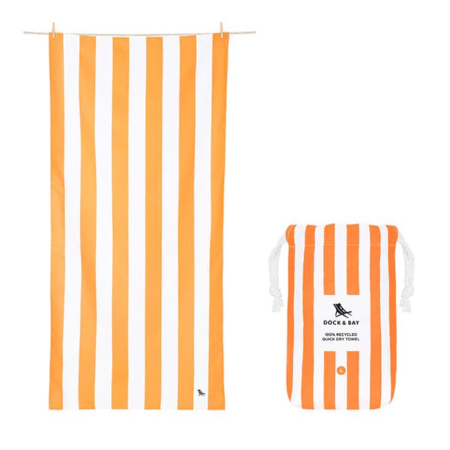 Dock & Bay UK 200 x 90cm Extra Large Orange Ipanema Signature Styles Quick Dry Towel  