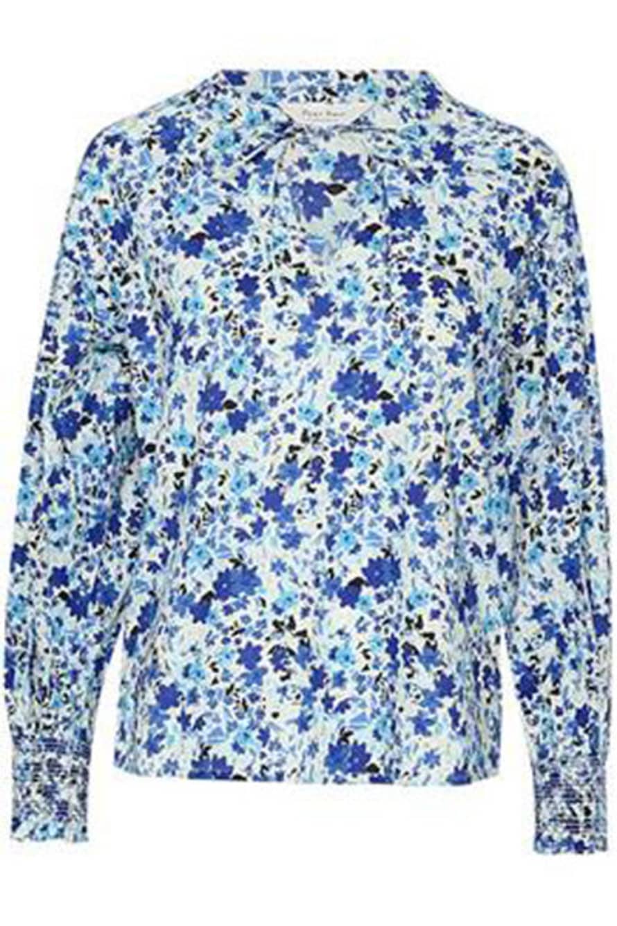 Part Two Blue Flower Printed Namis Blouse