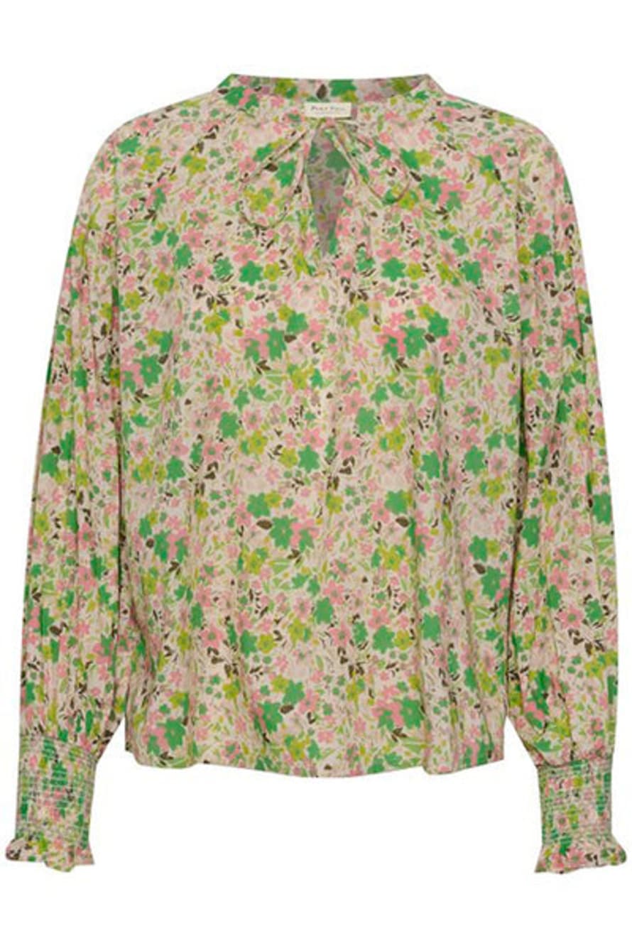 Part Two Green Flower Printed Namis Blouse