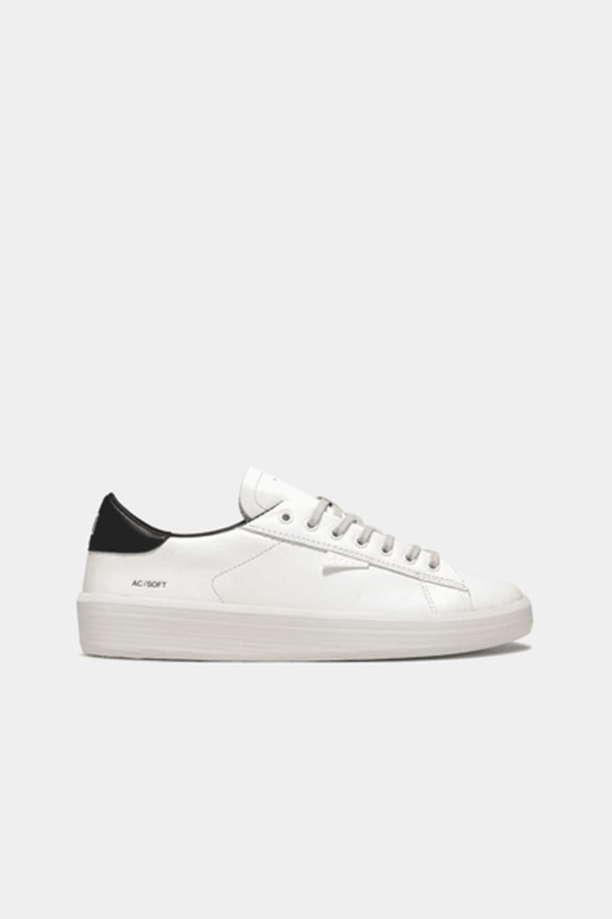 D.A.T.E White and Black Ace Soft Sneakers