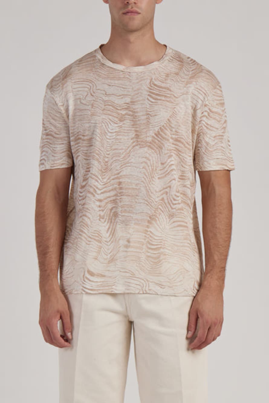 Daniele Fiesoli  Sand Dunes Printed Linen T Shirt