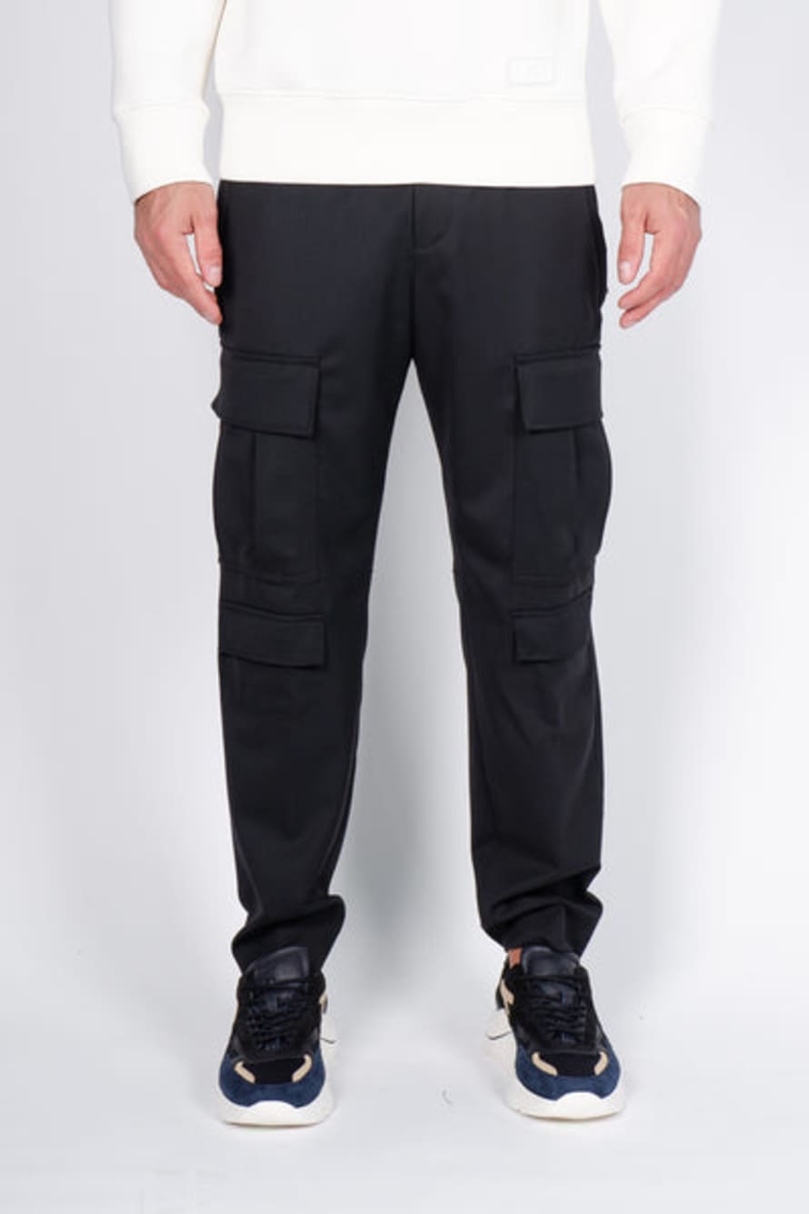 PT TORINO Black Cargo Trousers