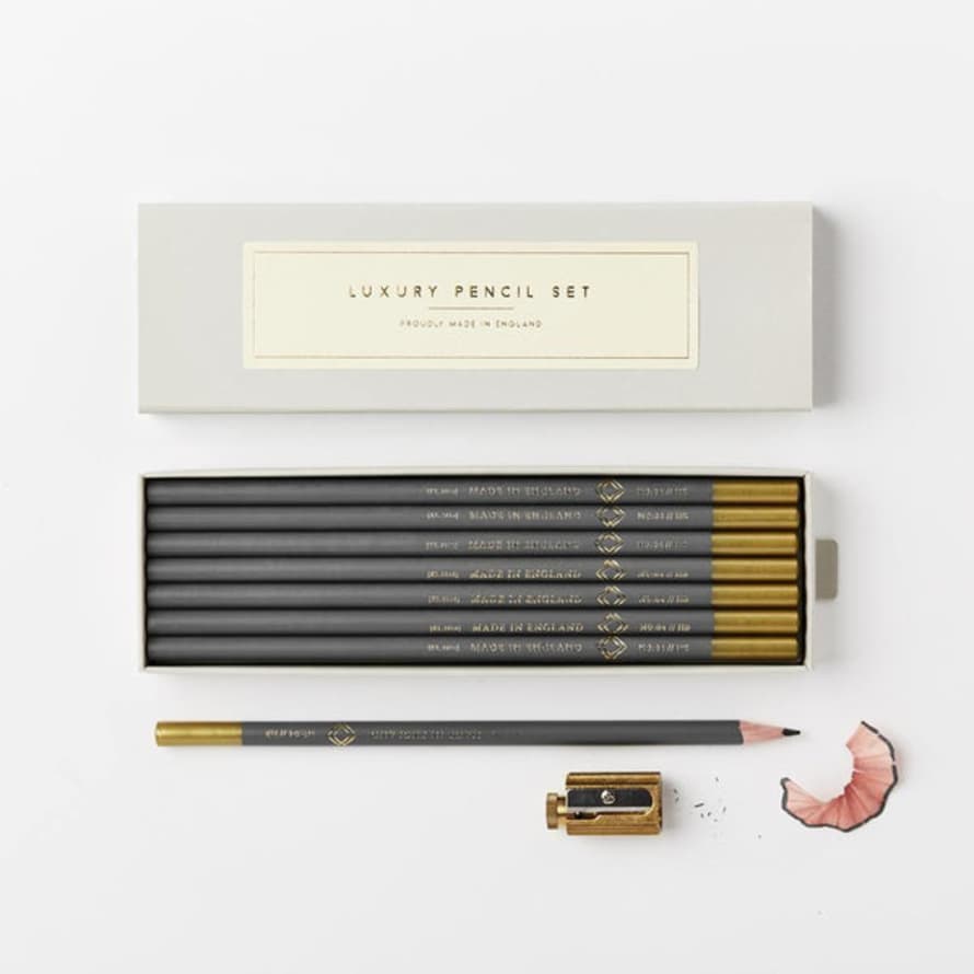 Katie Leamon  Grey and Gold Luxury Pencil Set