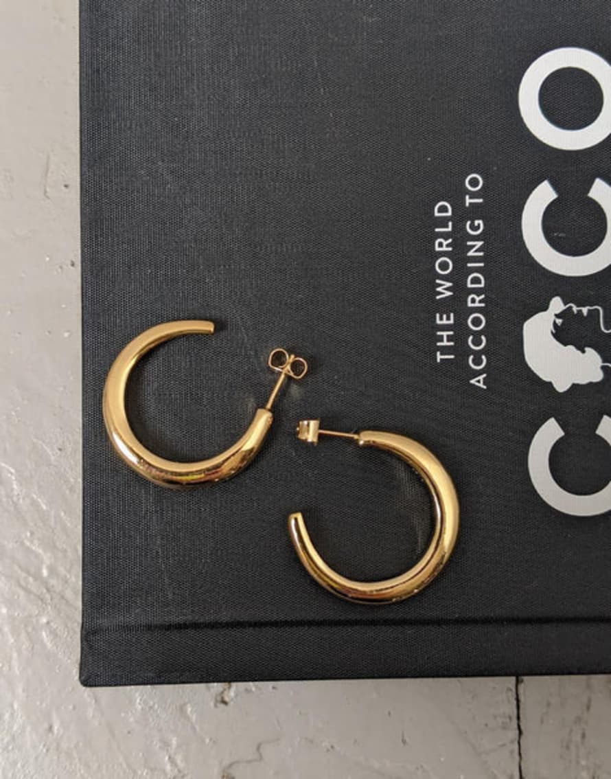 Marant Etoile Medium Gold Hoop Earrings