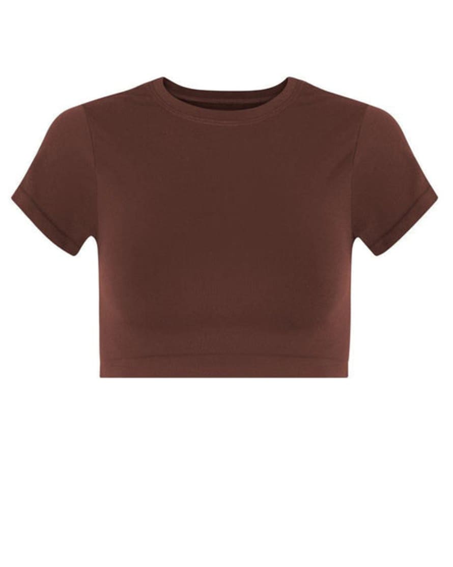 Prism Maroon Mindful Cropped T Shirt