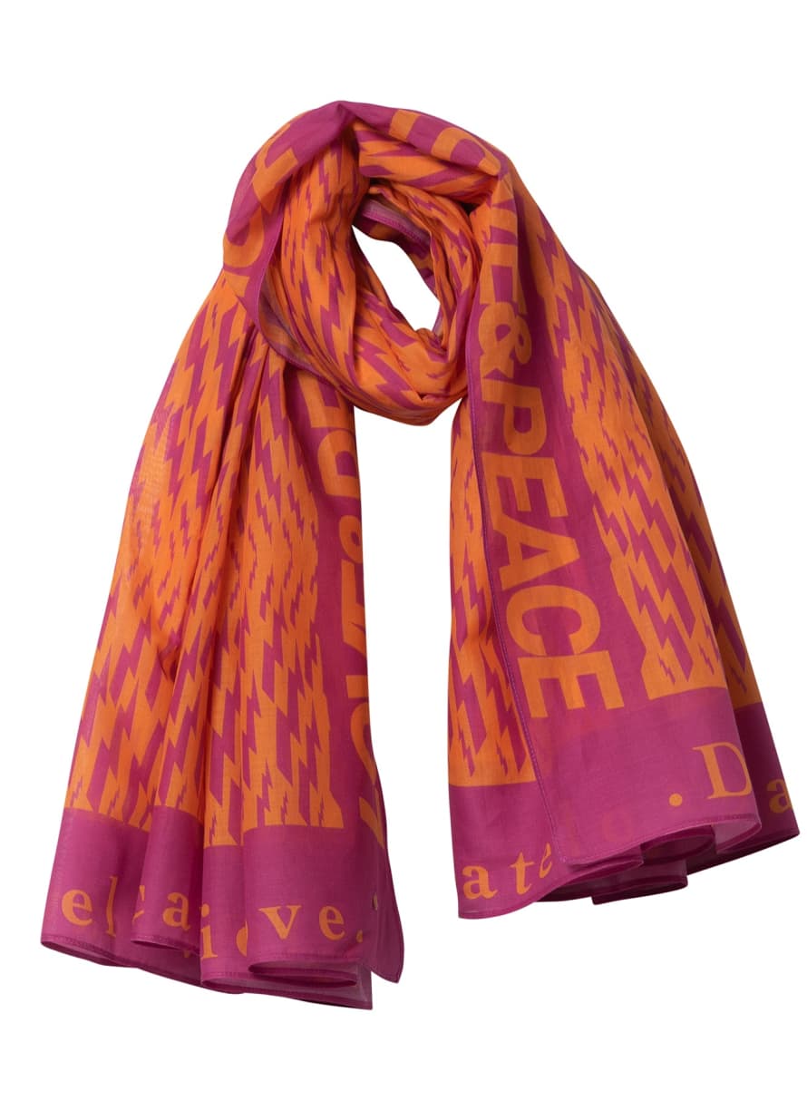 Delicate Love Blazing Orange Touch Thanee Lightning Pareo Scarf