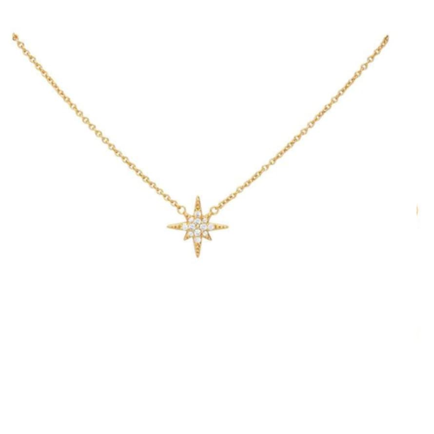 Scream Pretty  Starburst Necklace With Slider Clasp - Gold Plated