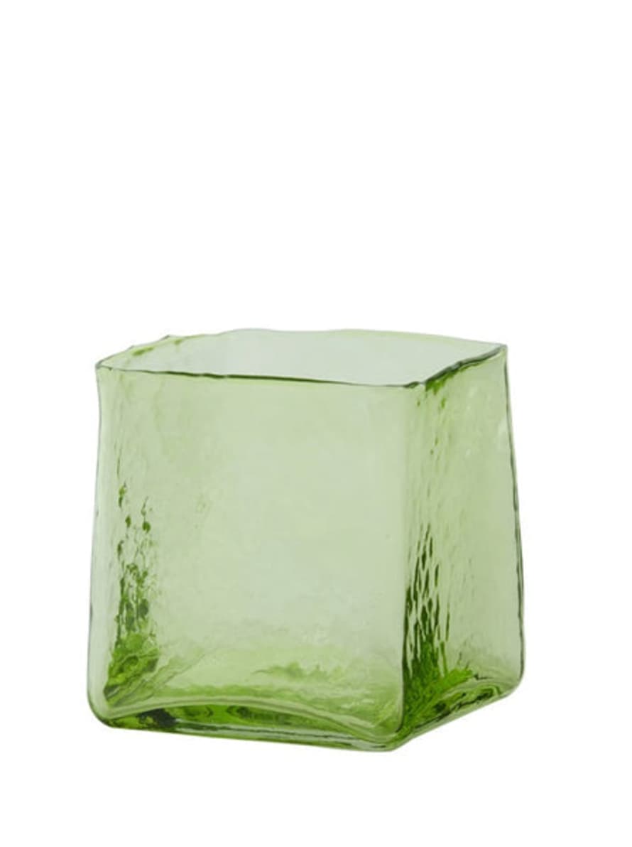 Light & Living Organic Square Glass Tealight Holder - Glass
