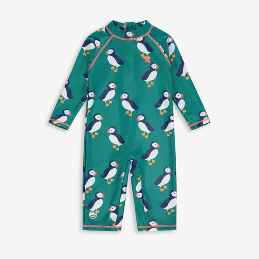 Muddy Puddles Uv Protective Surf Suit Puffin Green