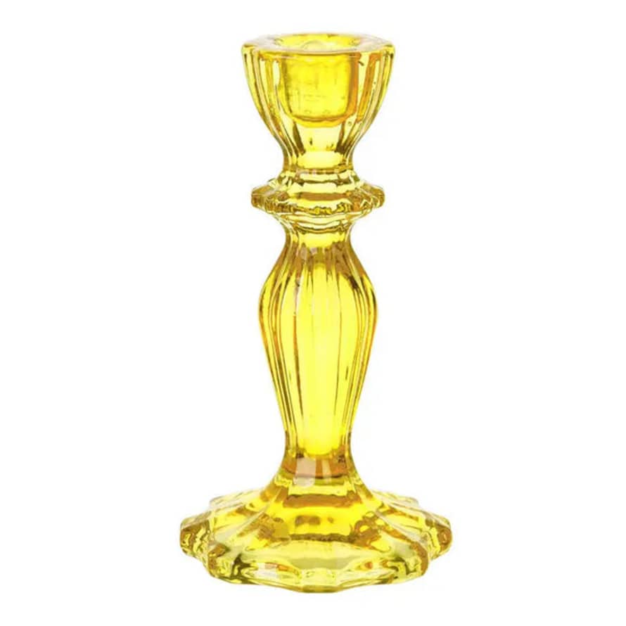 Talking Tables Yellow Glass Candlestick Holder - Home Décor
