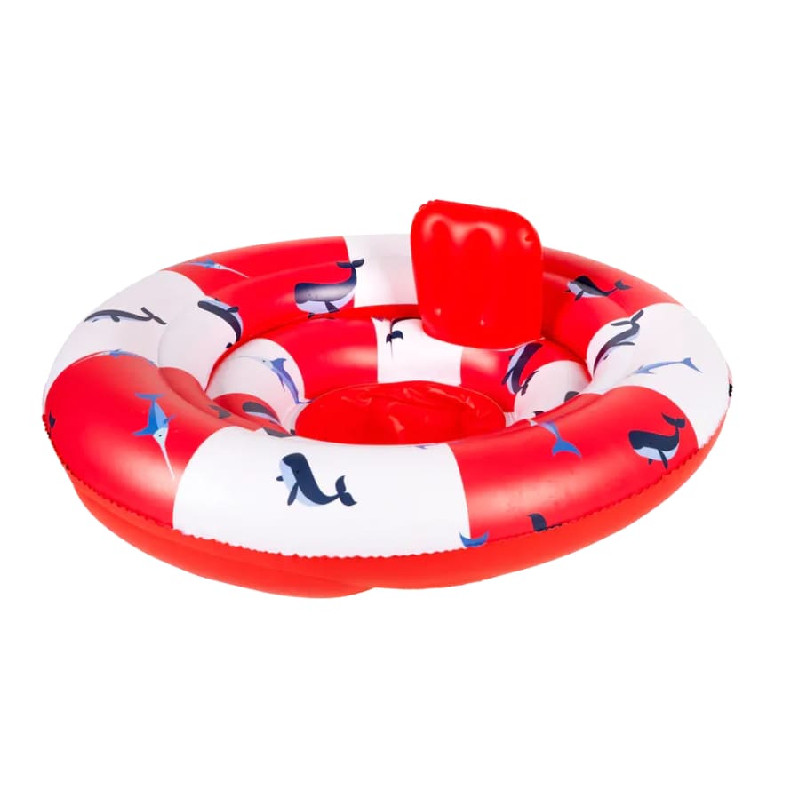 Swim Essentials Red and White Baby Float for 0 to 12 Months 