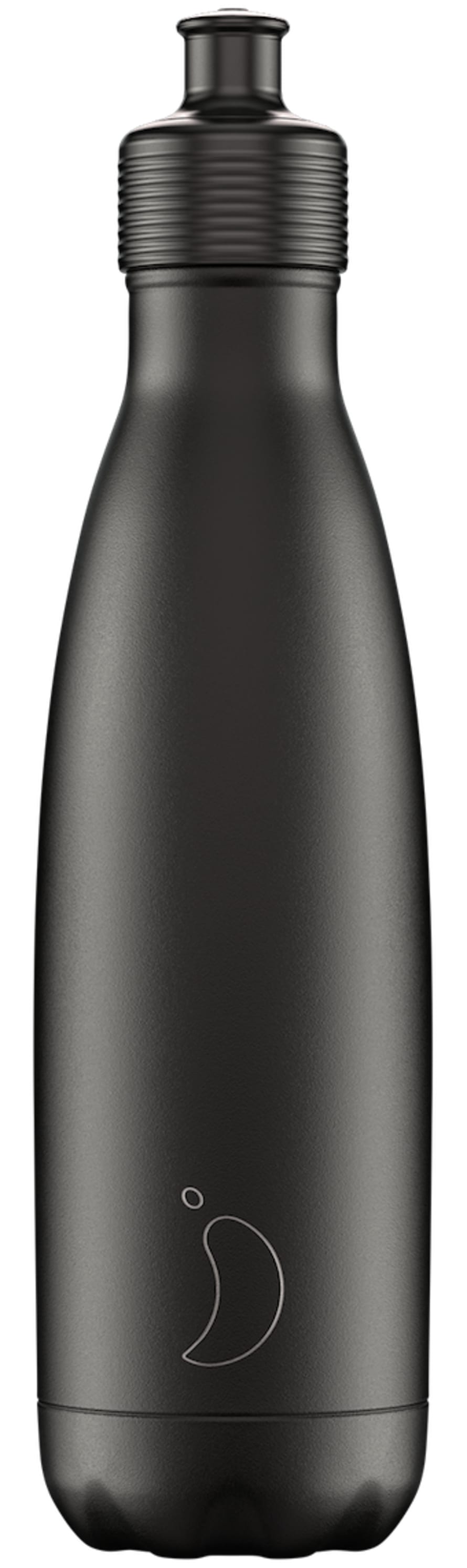 Chilly's 500ml Monochrome Black Sports Bottle