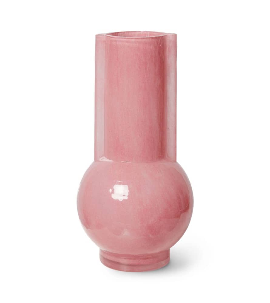 HK Living Flamingo Pink Glass Vase