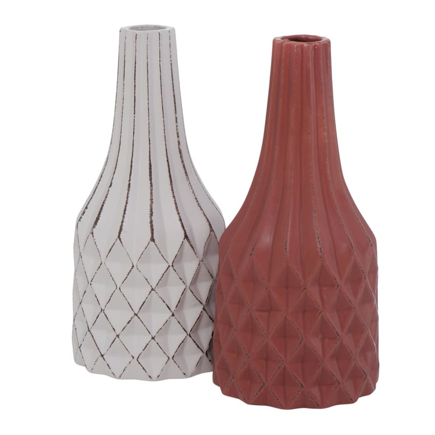 &Quirky Adeva Ceramic Vase : Brown or White