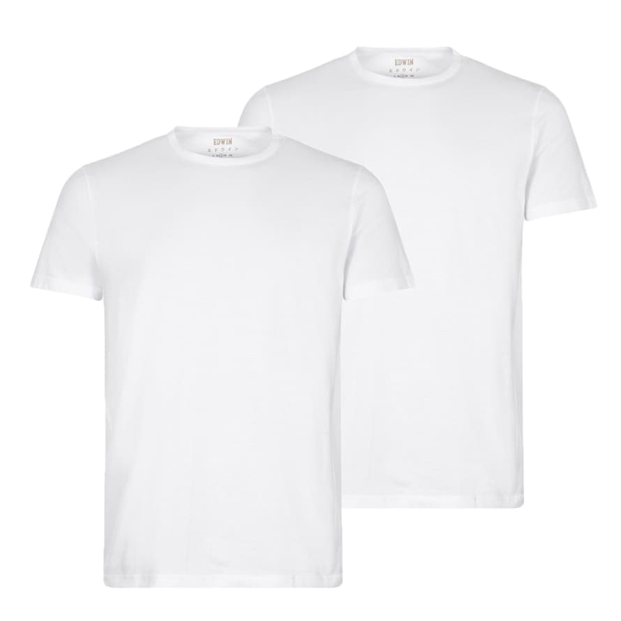 Edwin White Double Pack T-shirts