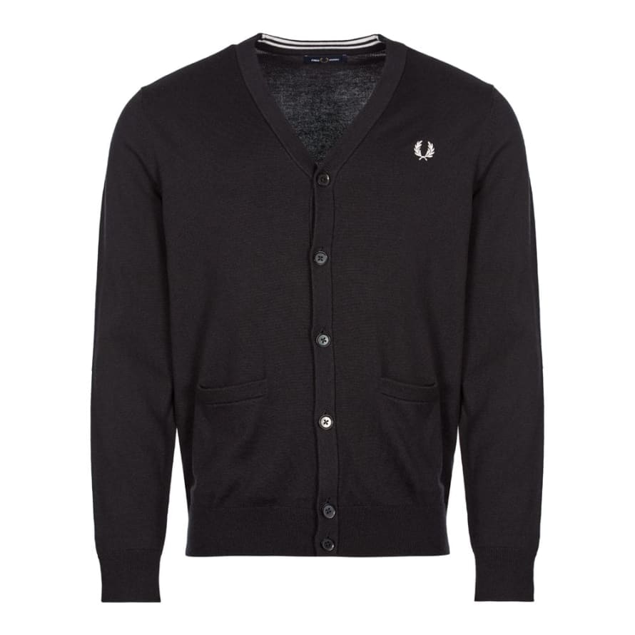 Fred Perry Black Classic Cardigan