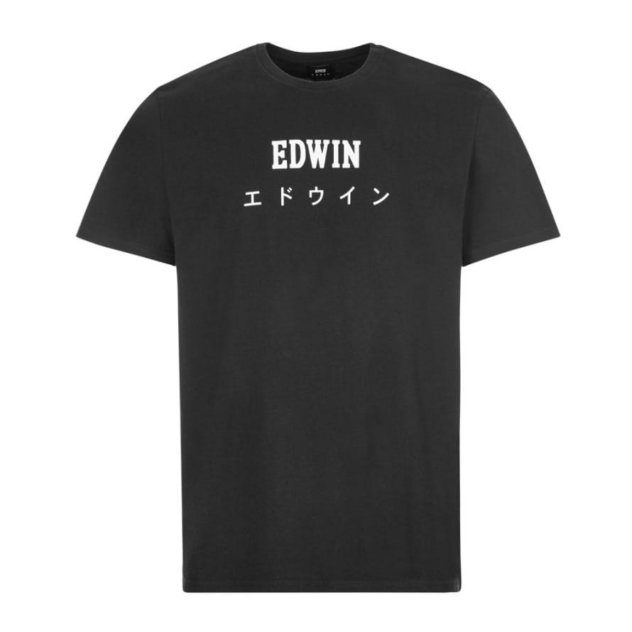 Edwin Black Japanese Logo T Shirt