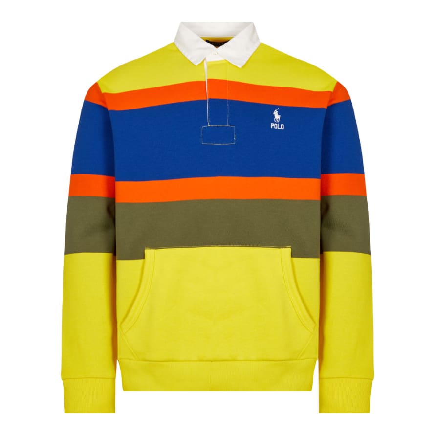Polo Ralph Lauren Yellow Stripe Rugby Sweatshirt 