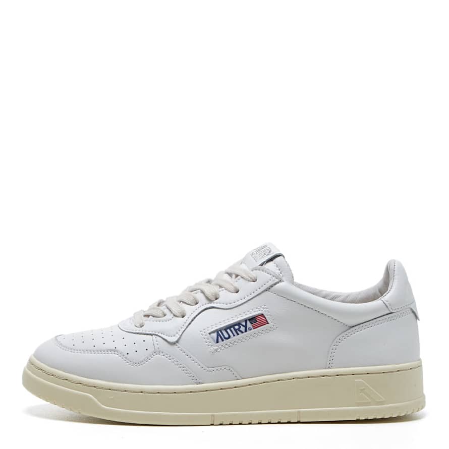 Autry White Medalist Low Trainers