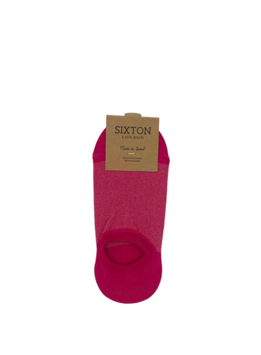 sixton Tokyo Trainer Socks In Bright Pink From
