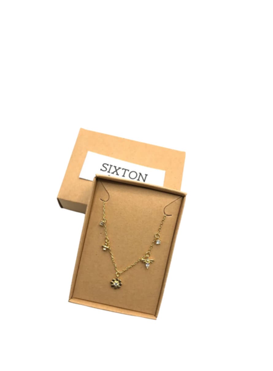 sixton Boho Bee Charm Necklace