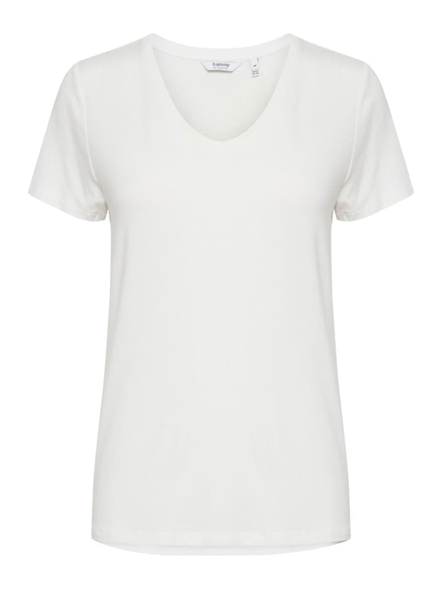 b.young Byrexima V-neck T-shirt Optical White