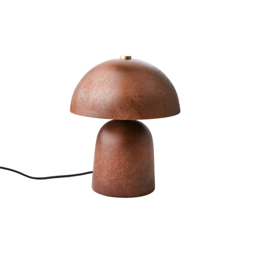 Maitri Fungi Table Lamp S Rusty Brown