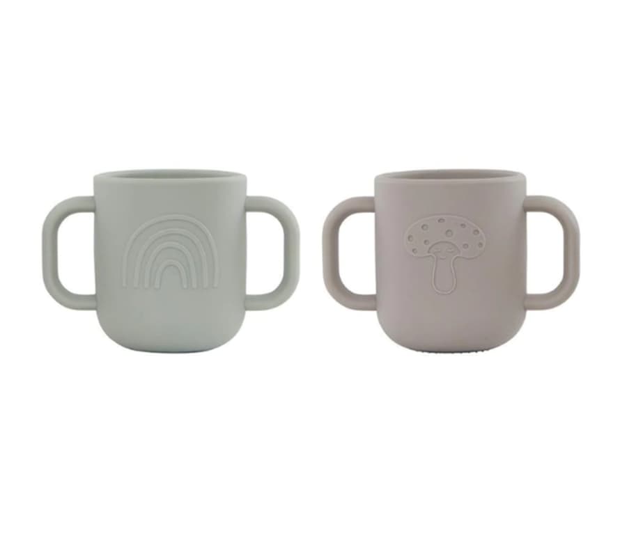 OYOY Pack Of 2 Clay / Pale Mint Kappu Cup
