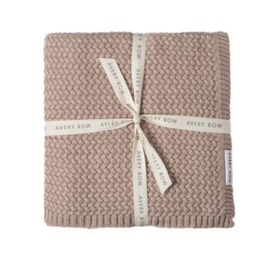 Avery Row Blush Knitted Blanket