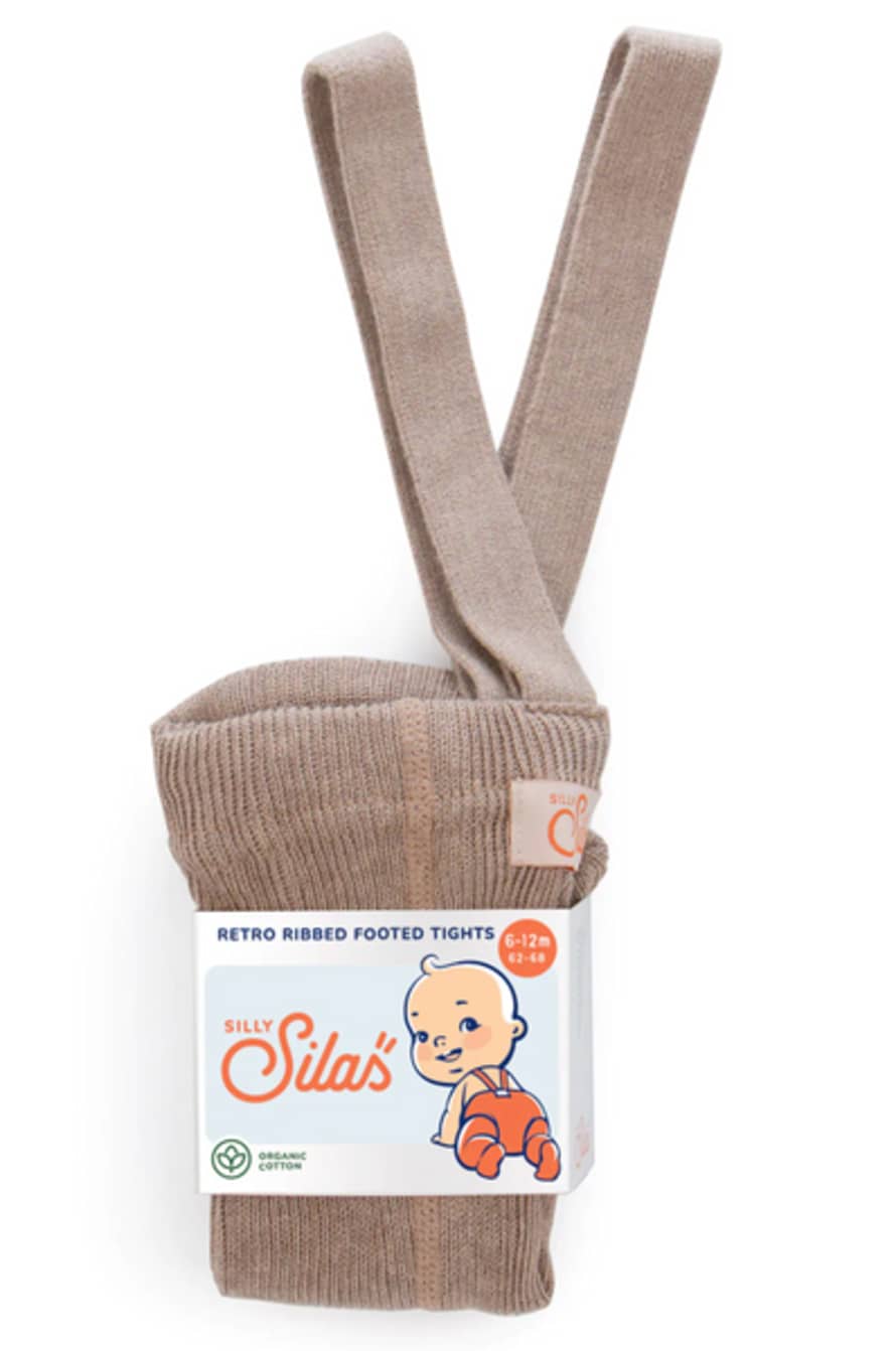 Silly Silas Peanut Cotton Footed Tights 