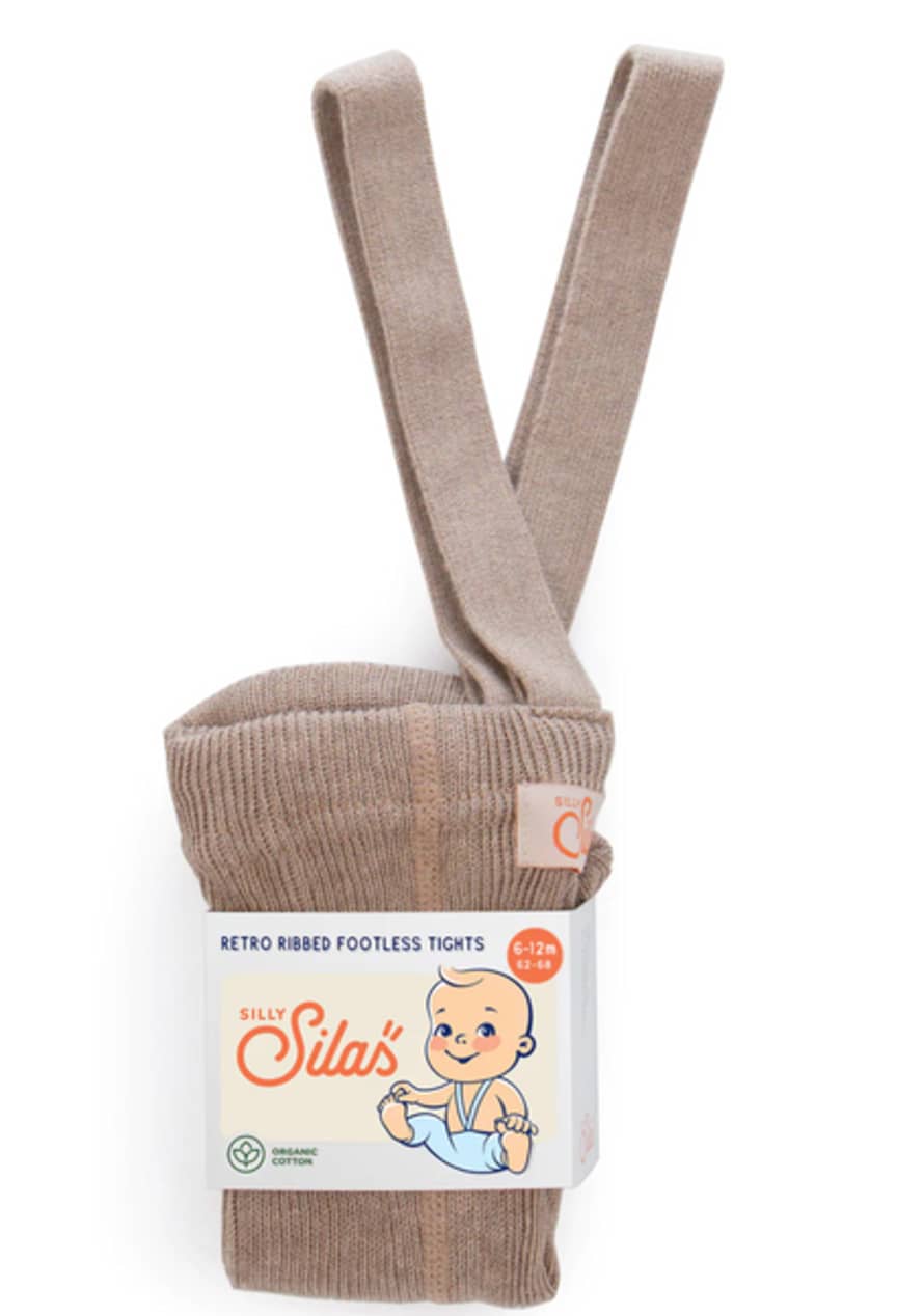 Silly Silas Peanut Cotton Footless Tights