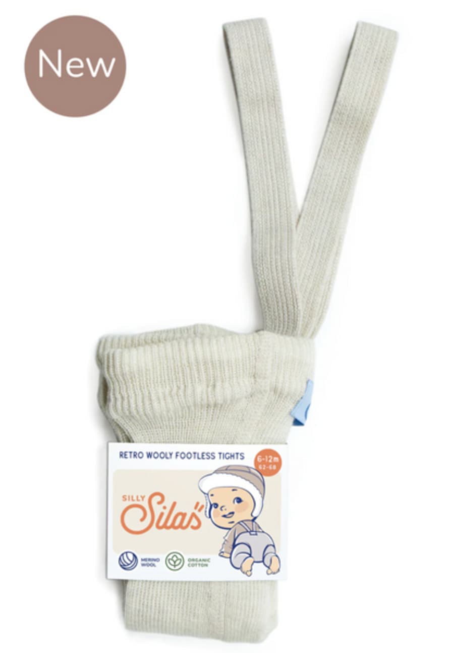 Silly Silas Cream Cotton Wooly Footless Tights