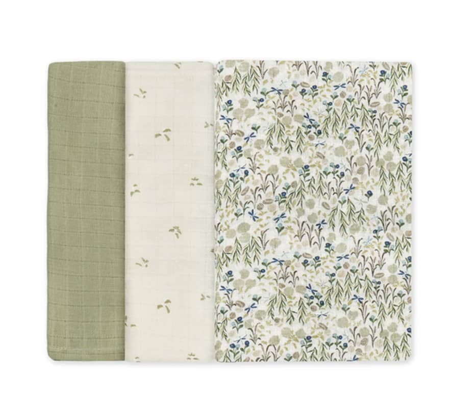 Avery Row Pack of 3 Riverbank Muslin Squares