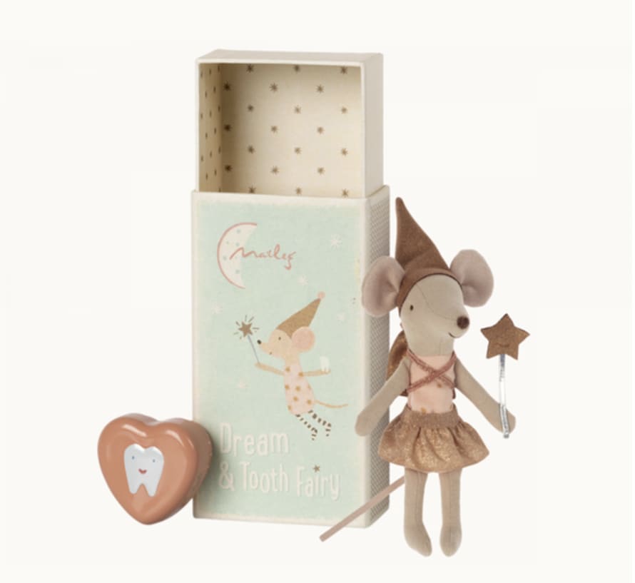 Maileg Rose Tooth Fairy Mouse In Matchbox 