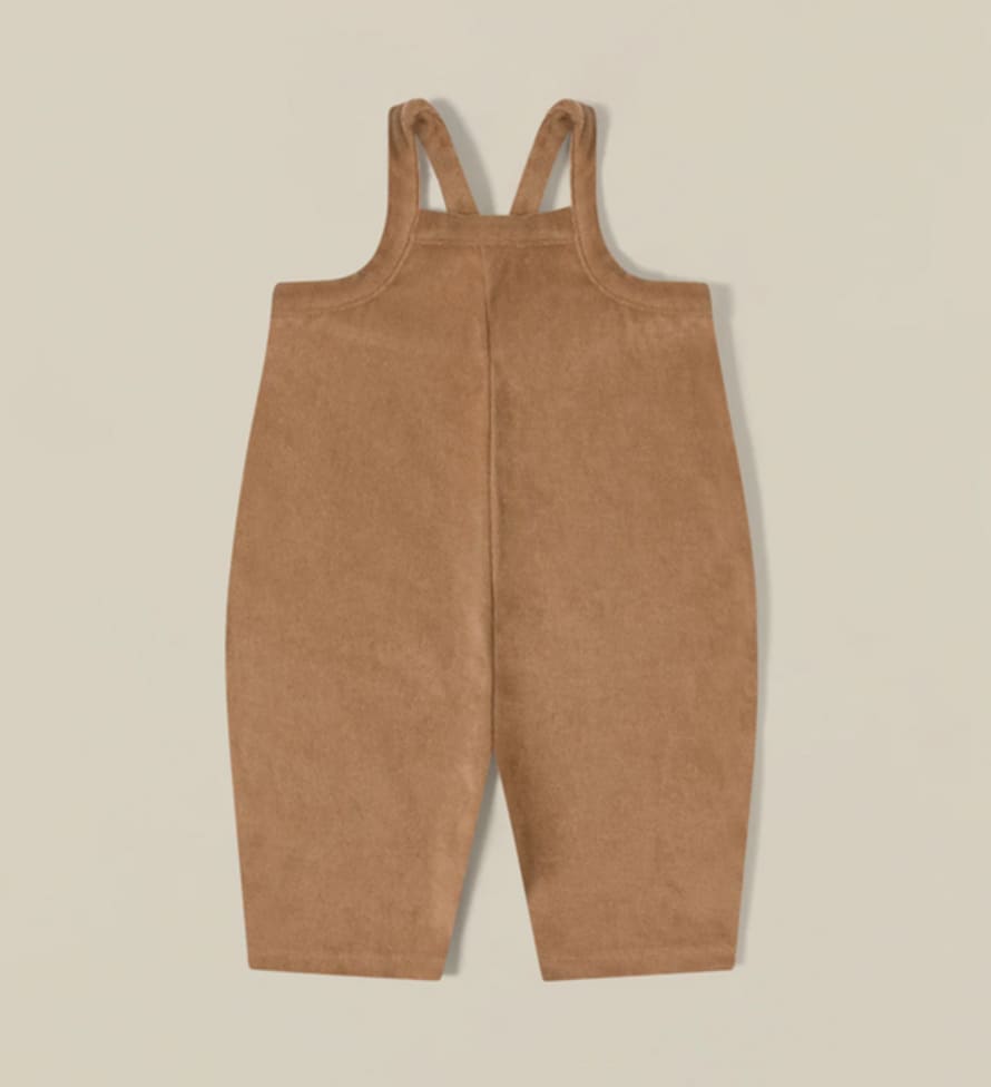 Organic Zoo Gold Terry Cropped Dungarees