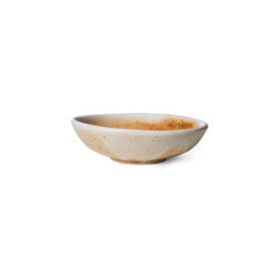 HK Living Chef Ceramics: Small Dish Rustic Cream/brown