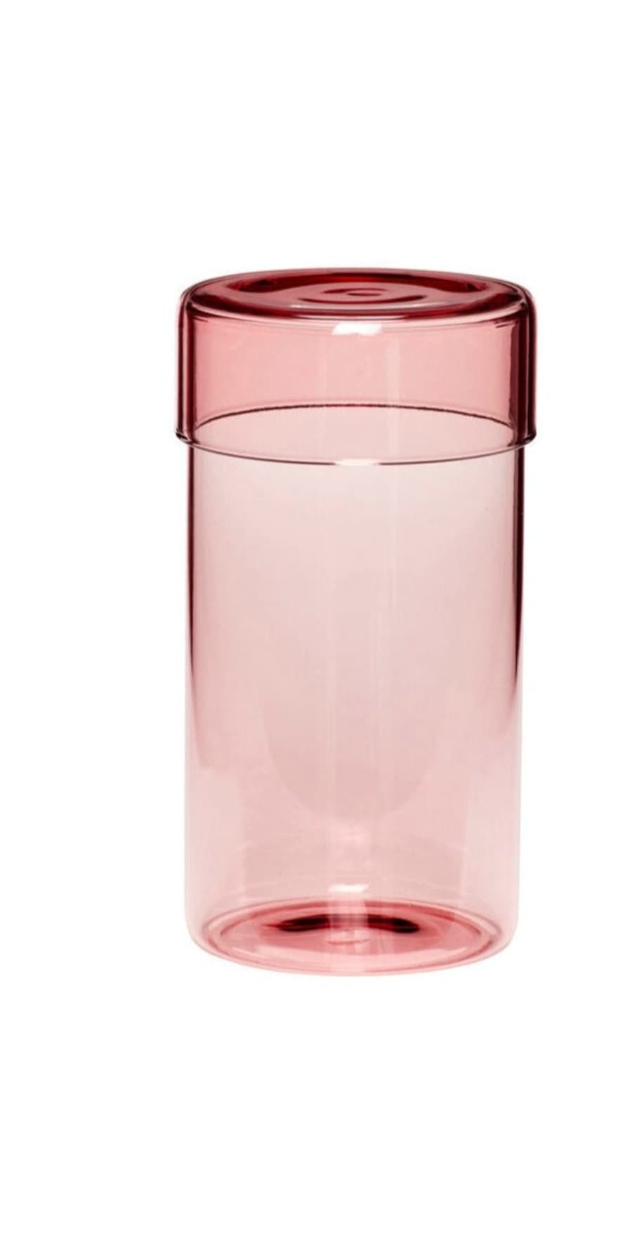 Hubsch Extra Large Pink Glass Pop Storage Jar