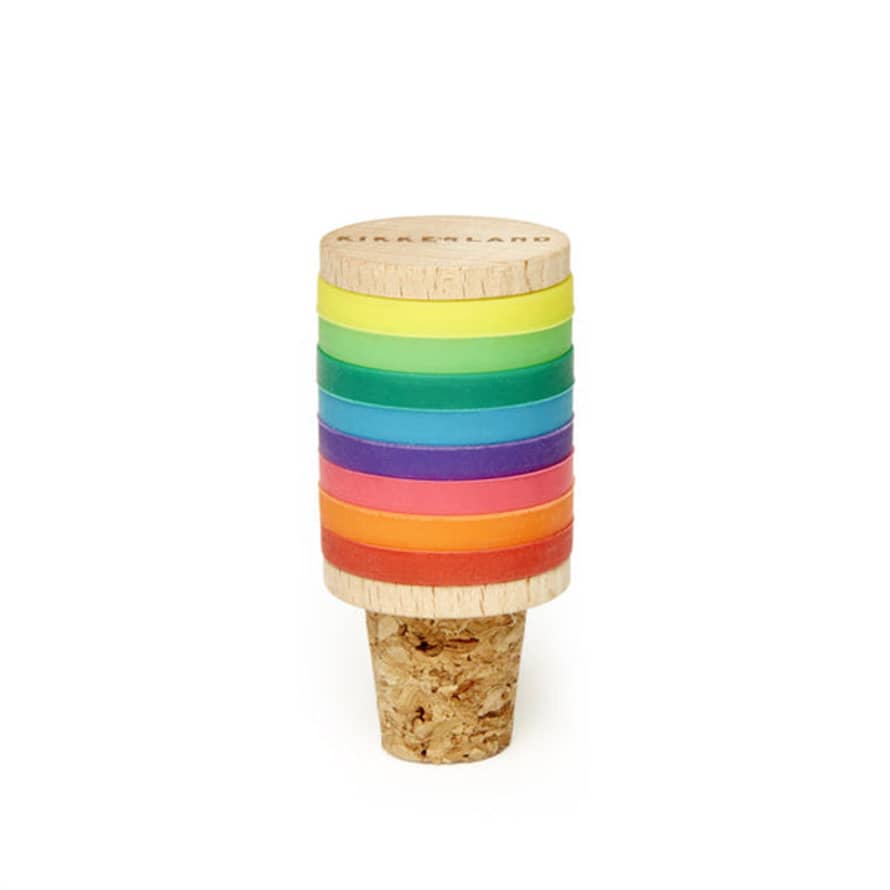 Kikkerland Design Rainbow Wine Rings Bottle Stopper