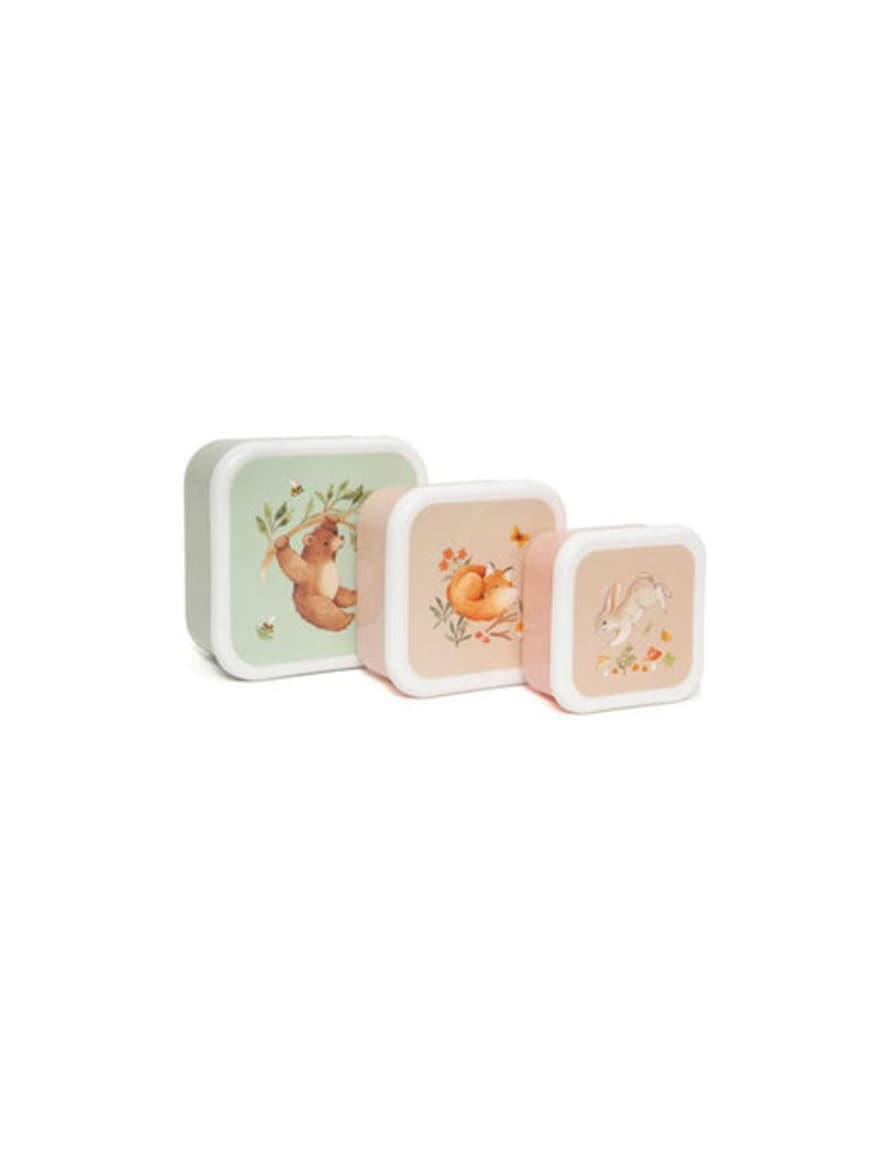Petit Monkey Lunchbox Set Of 3 | Bear And Friends