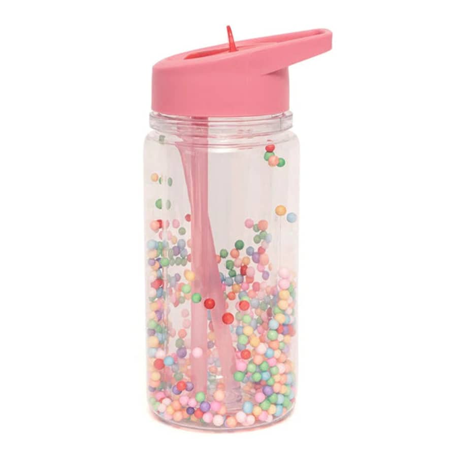 Petit Monkey Drinking Bottle Macaron Pops Peony Pink