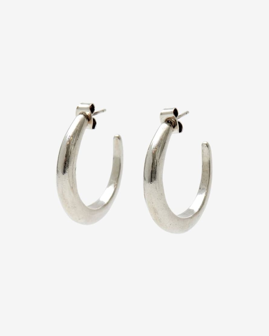Marant Etoile Small Silver Hoop Earrings