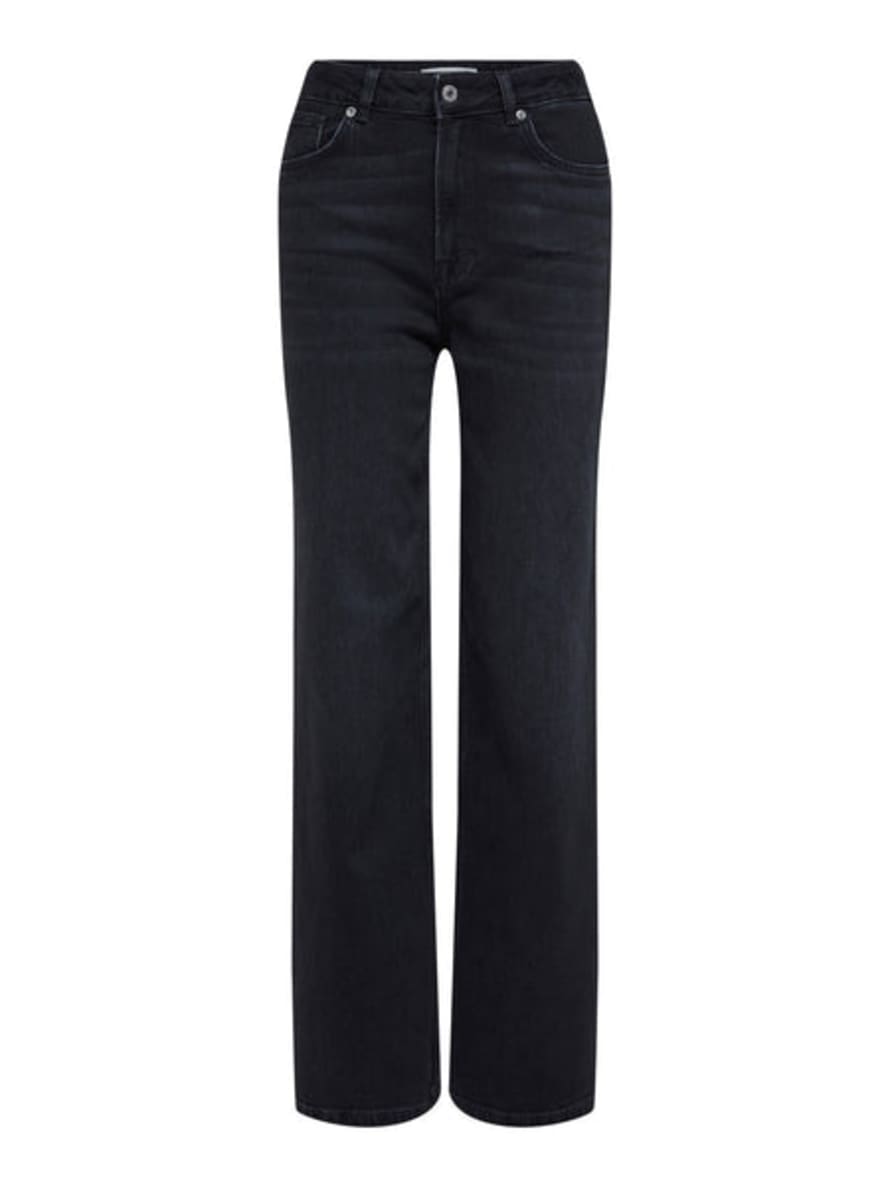 Selected Femme Wide Long Black Denim Slfalice Jeans