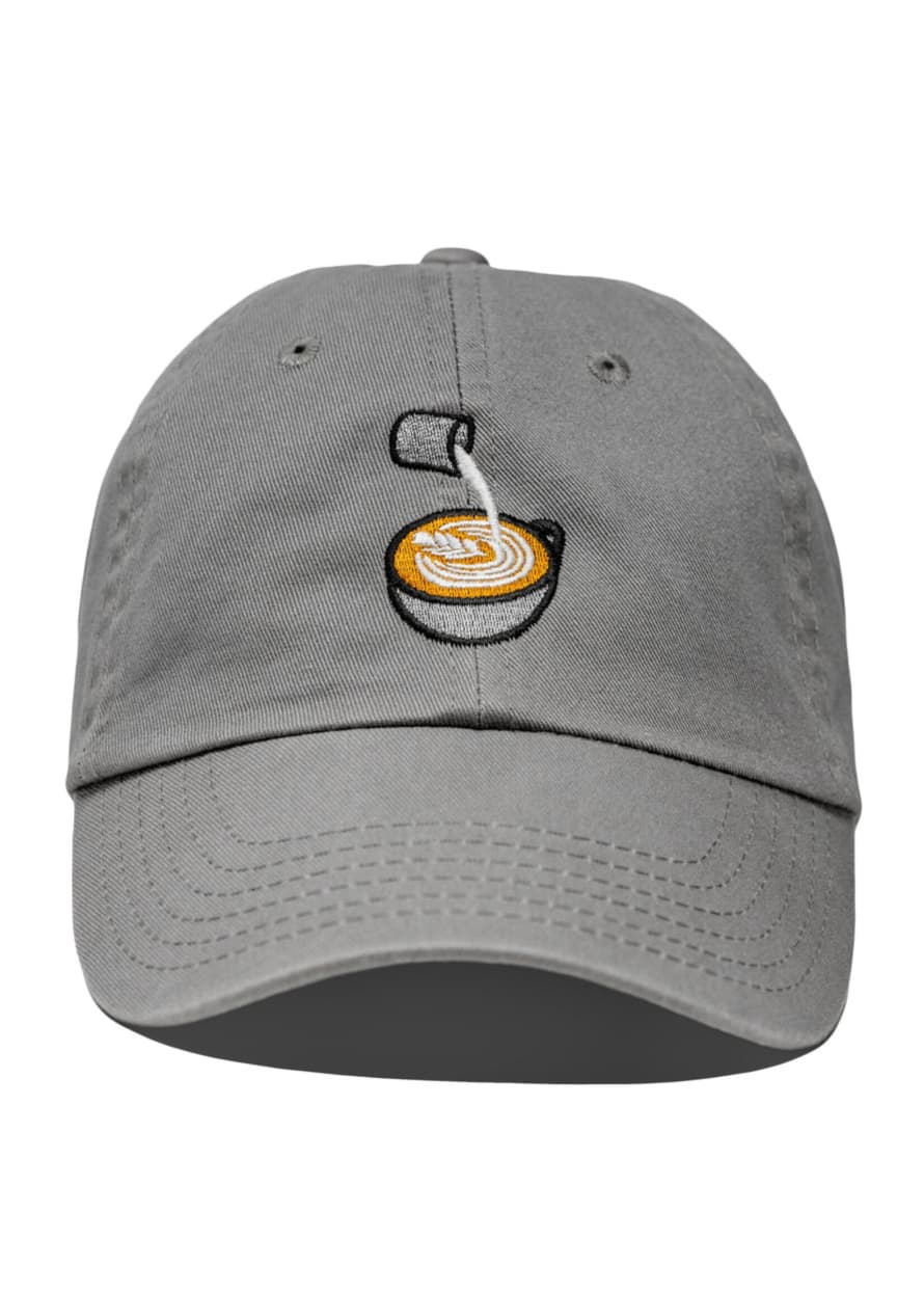 Davenly Latte Pour Embroidered Hat - Grey