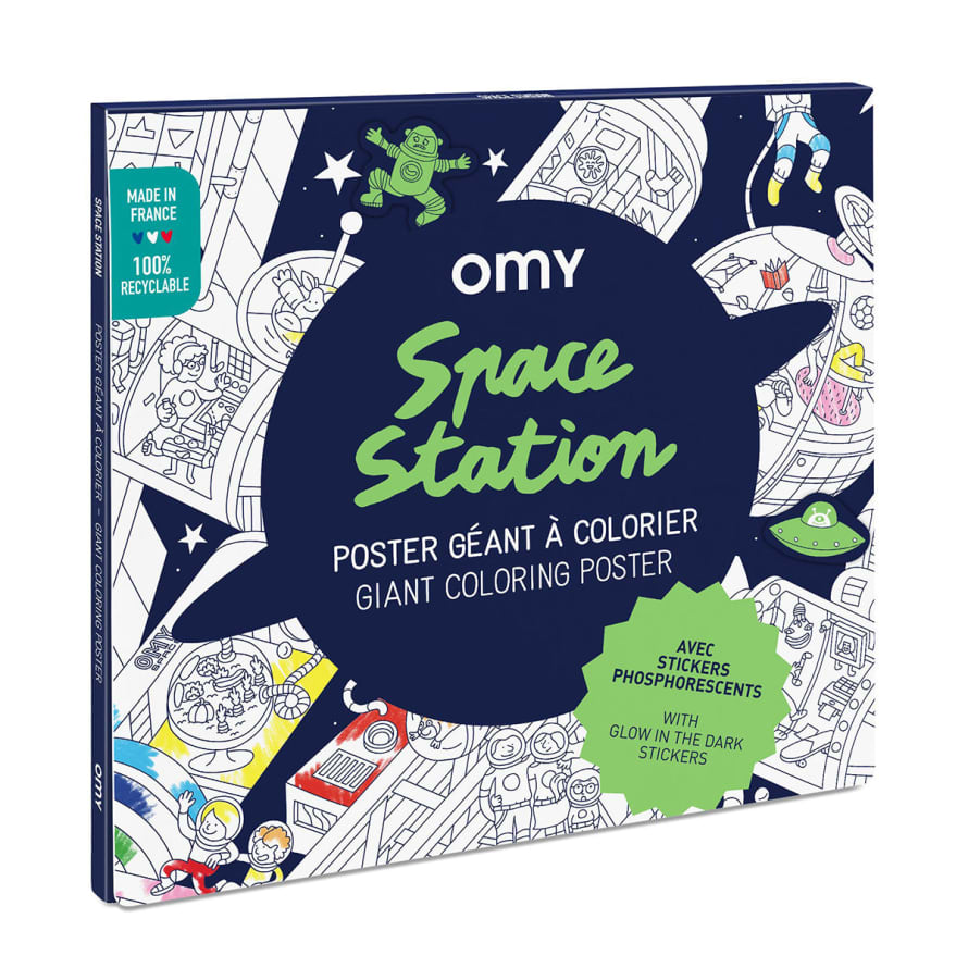 OMY Omy Giant Poster & Stickers - Space Station