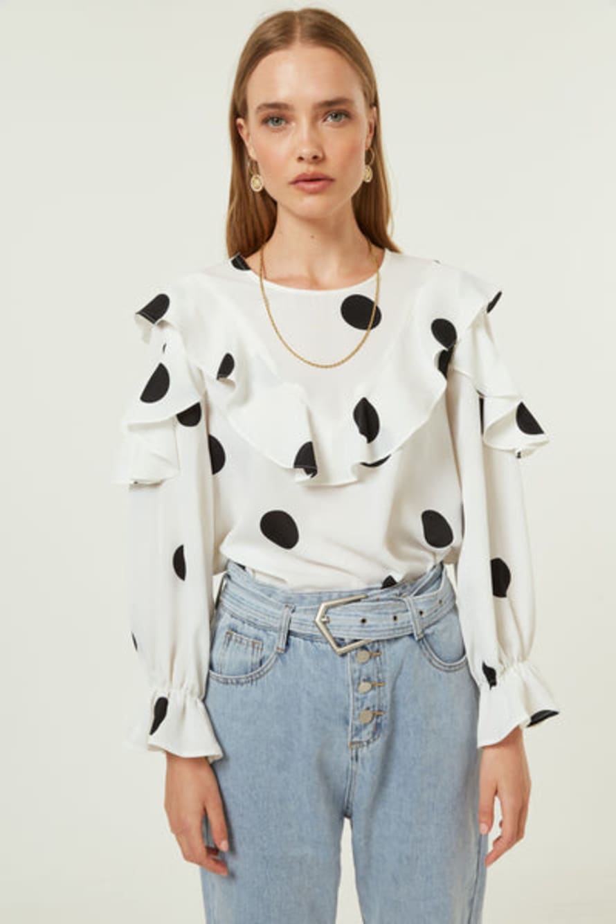 JOVONNA Mexika Spotted Blouse